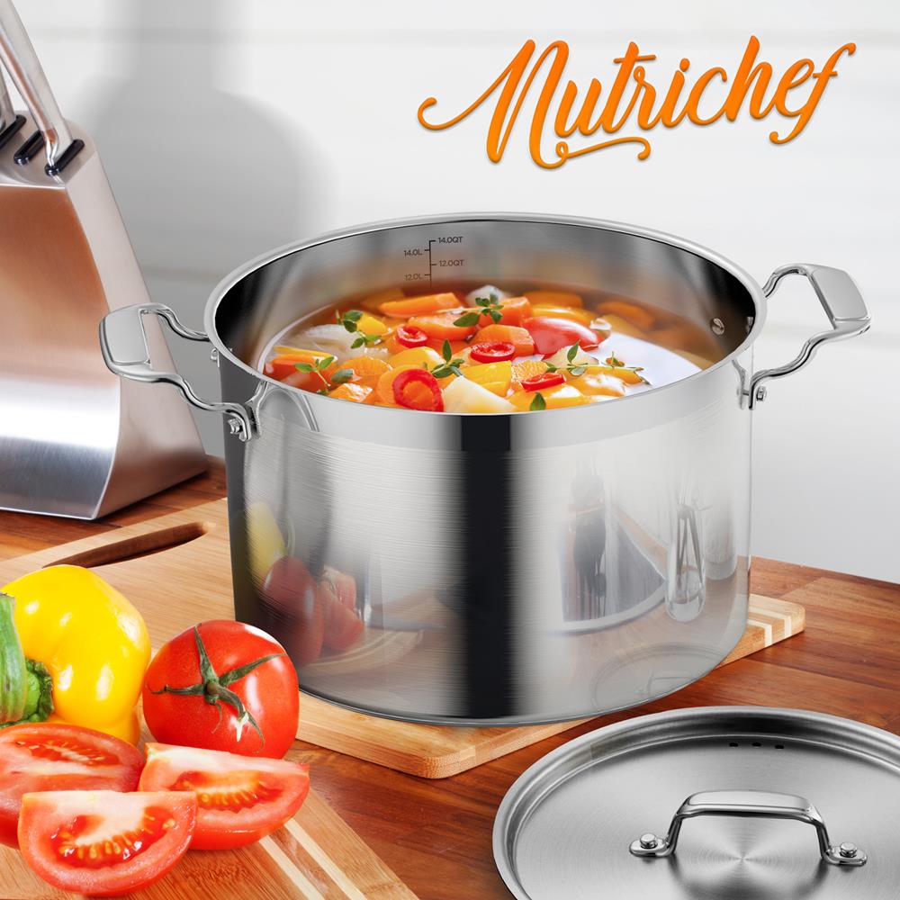 14 Qt Stock Pot - Even Heat, Induction Ready