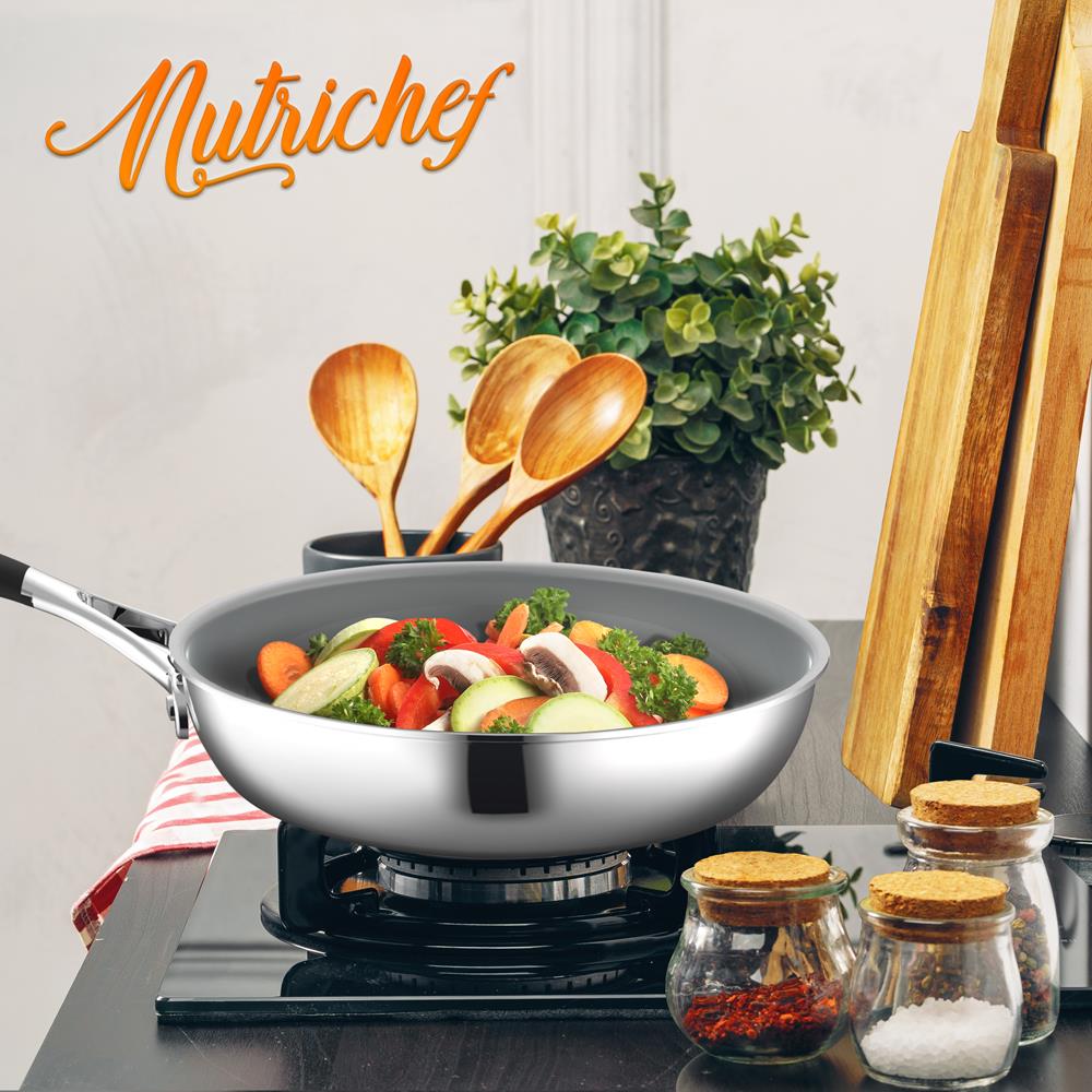 12-Piece Stainless Steel Cookware Set, Non-Stick Ceramic