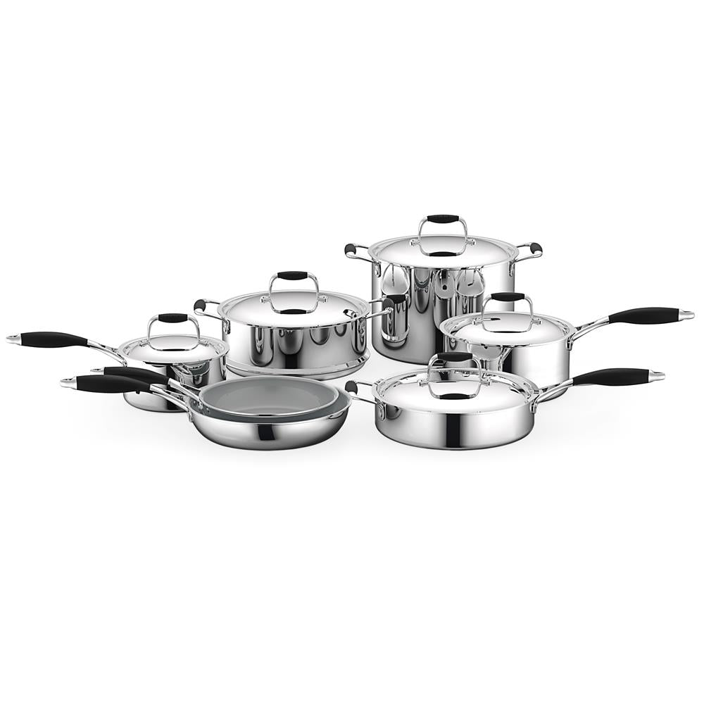 12-Piece Stainless Steel Cookware Set, Non-Stick Ceramic