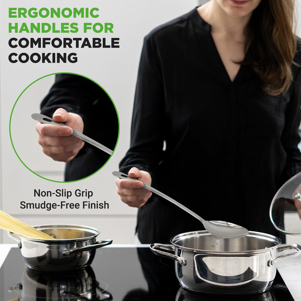 10 Pcs. Stainless Steel Kitchen Utensils Set with Holder