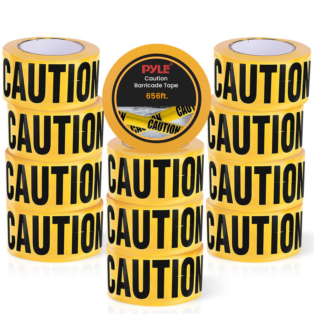 12-Piece Caution Tape Set, 656 Foot, High Visibility