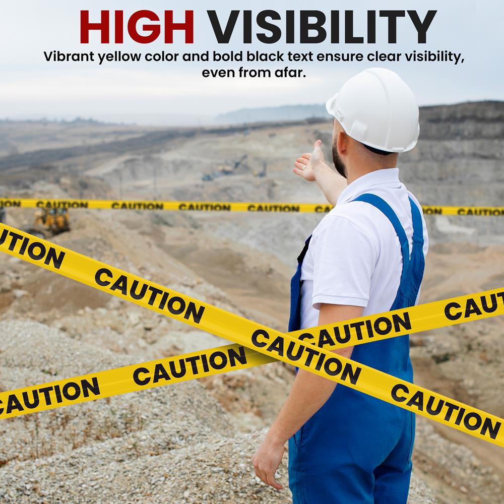 12-Piece Caution Tape Set, 656 Foot, High Visibility