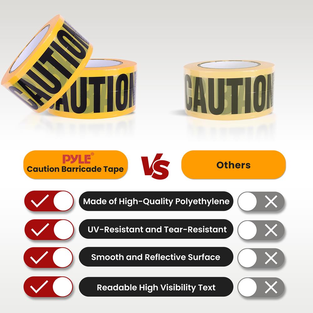 12-Piece Caution Tape Set, 656 Foot, High Visibility