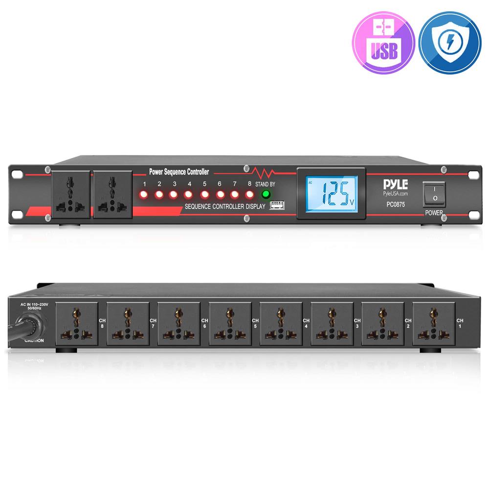 10 Outlet Power Sequencer Conditioner - 2000W, LCD Display