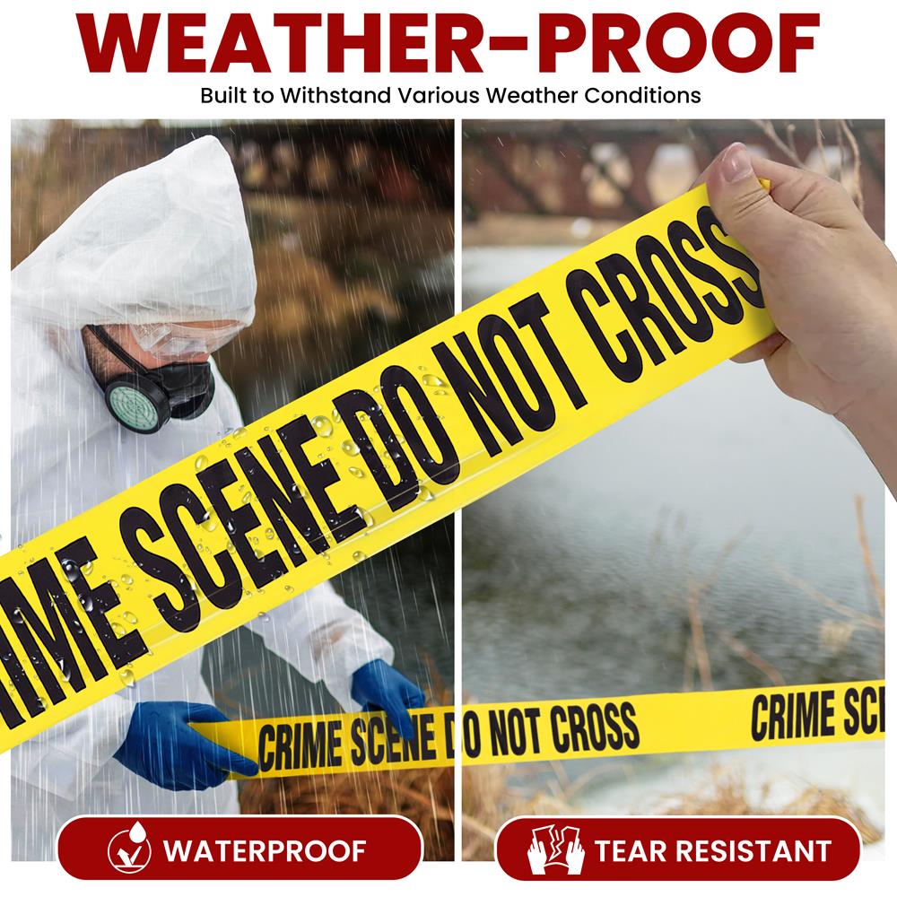 12 Pieces Crime Scene Tape Set 656ft Durable Polyethylene