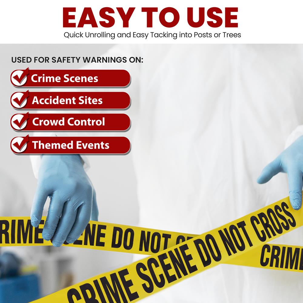 12 Pieces Crime Scene Tape Set 656ft Durable Polyethylene