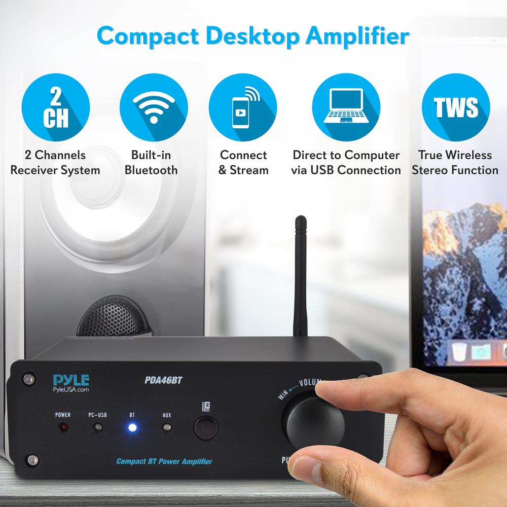 100W Bluetooth Stereo Amplifier - Hi-Fi Sound