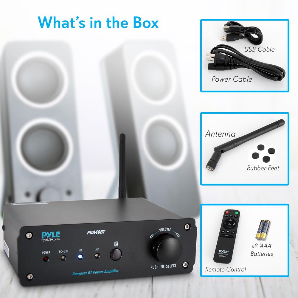 100W Bluetooth Stereo Amplifier - Hi-Fi Sound