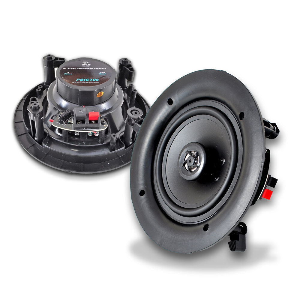 10" Ceiling Wall Speakers Pair, Full Range Sound