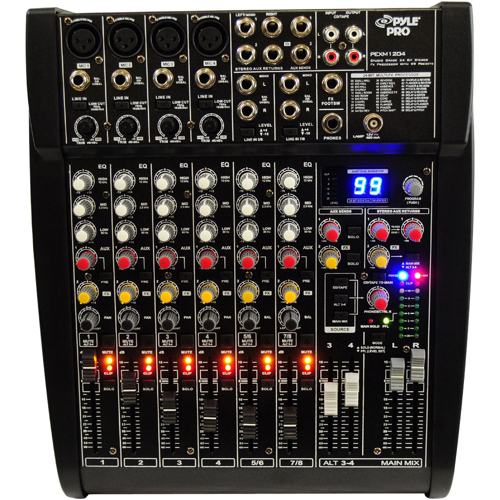 12-Ch. Stereo Mixer With Fx Processor