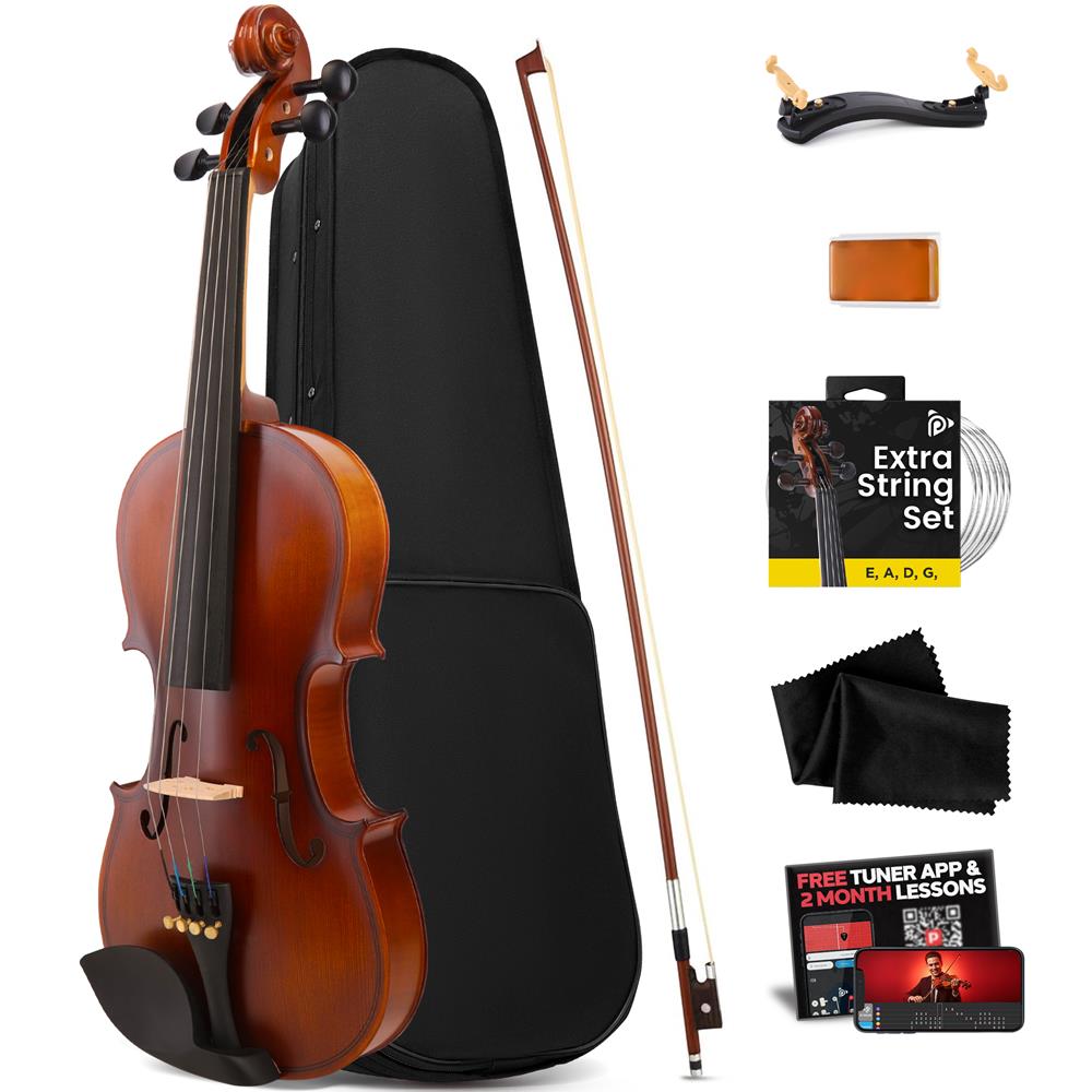 1/4 Size Violin Starter Kit, Ready to Play, Plywood Body