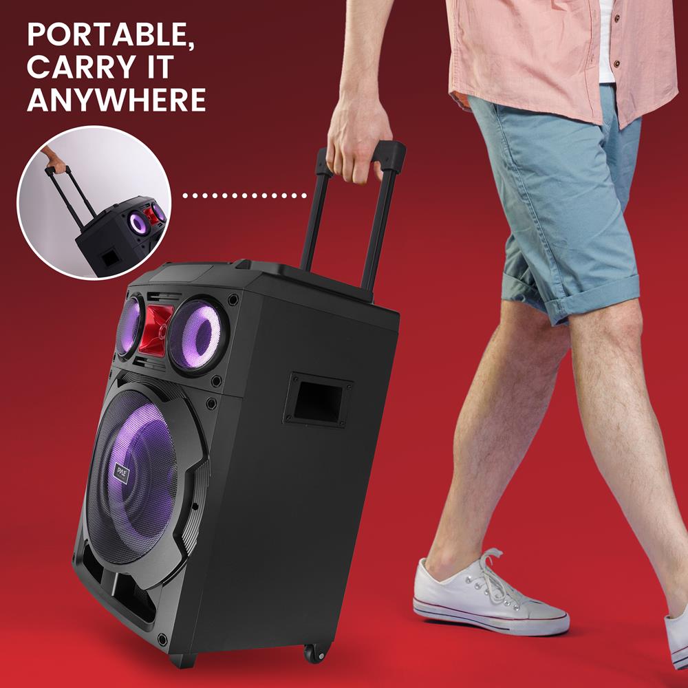 10" Portable Bluetooth PA Speaker 800W Rechargeable LED