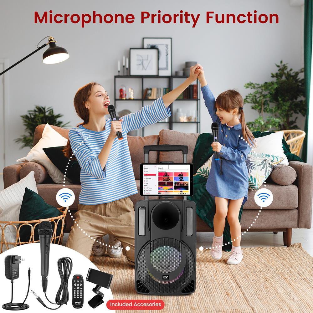 10" Portable PA Speaker - Karaoke System, Bluetooth