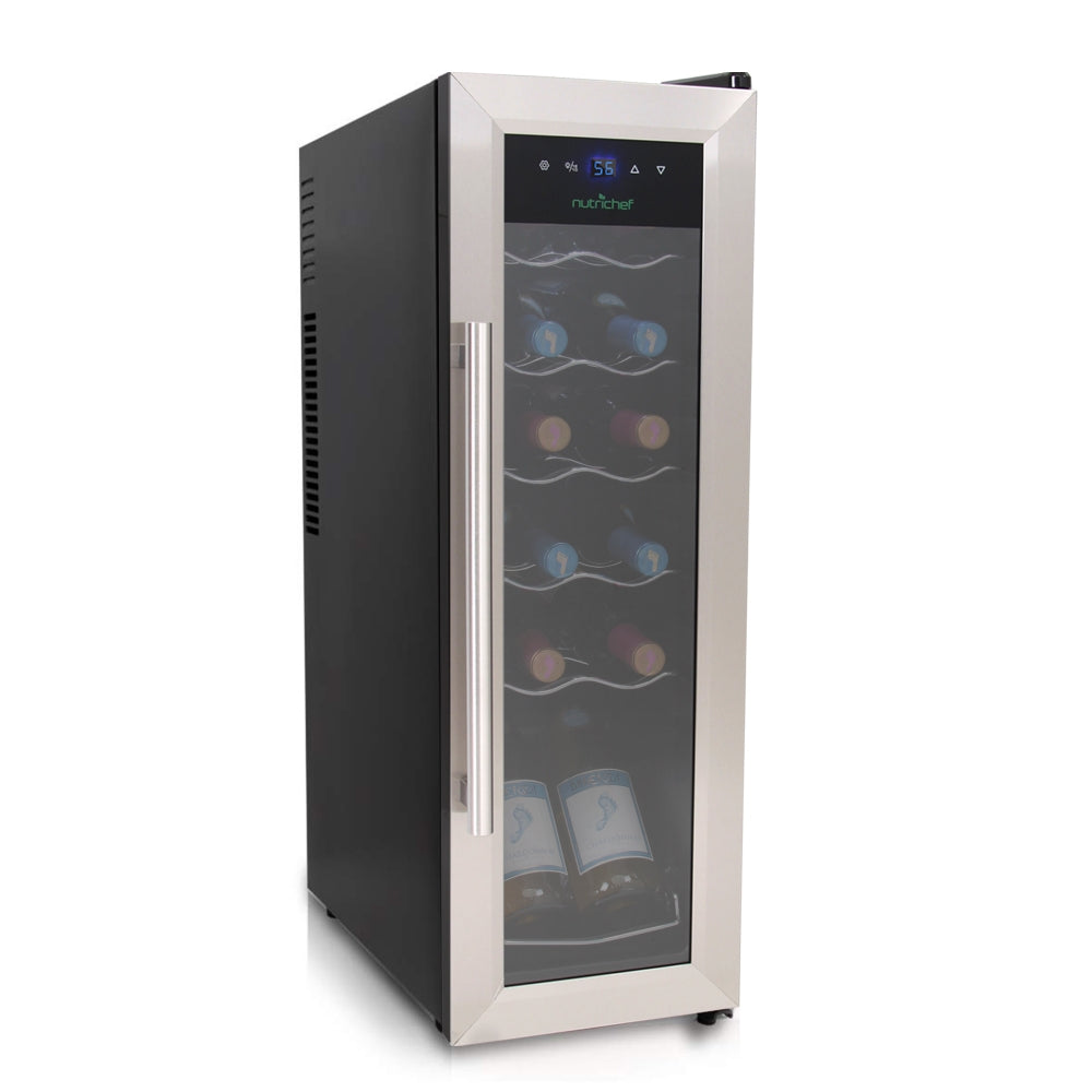 12 Bottle Wine Cooler, Compact Fridge, Digital Control