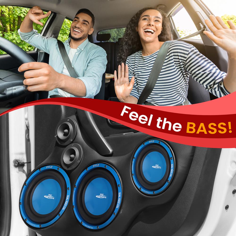 10" Car Subwoofer 1000W Power Dual Voice Coil Blue Cone