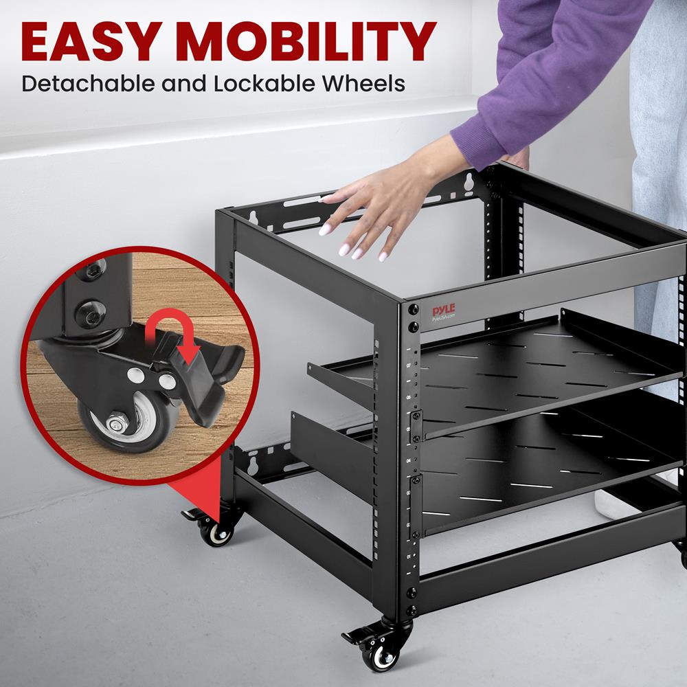 10U Open Frame Server Rack - Heavy-Duty Steel