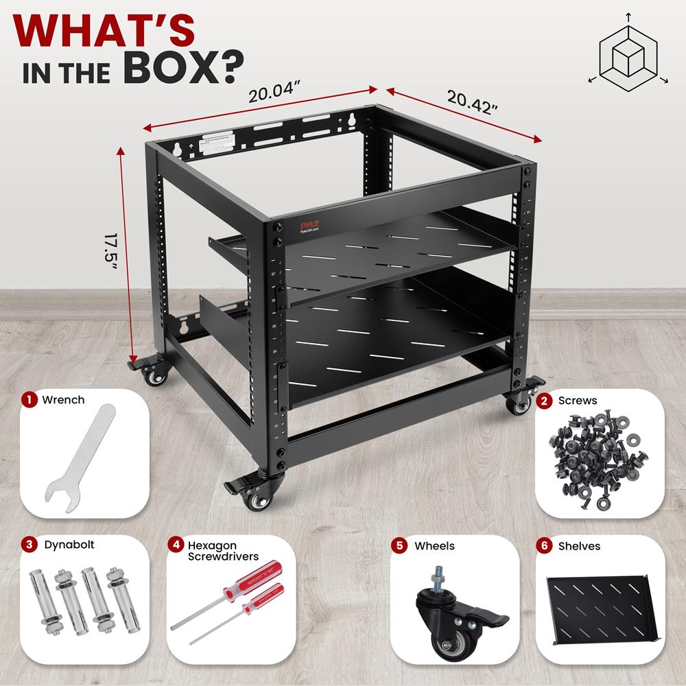 10U Open Frame Server Rack - Heavy-Duty Steel