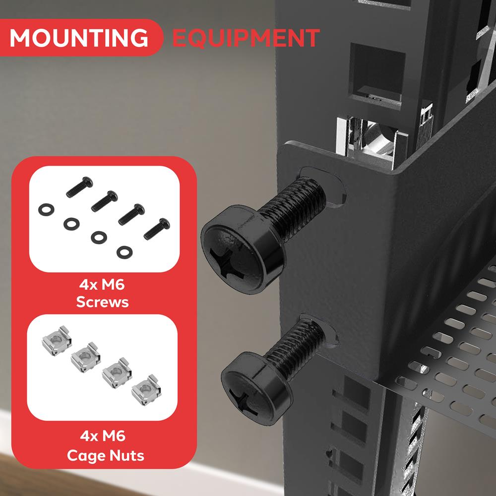 10-Pc 1U Server Rack Shelf Mount Tray (10-Pack)