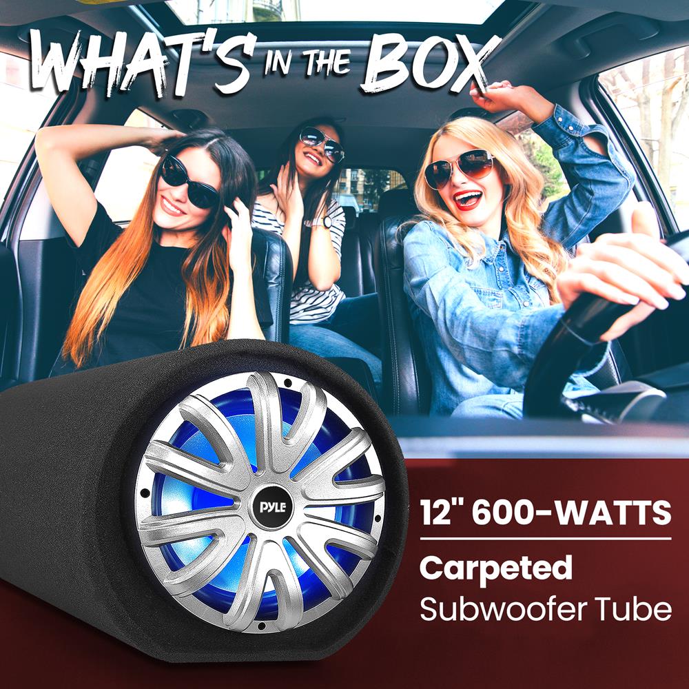 12" 600W Subwoofer Tube - Deep Bass, Aluminum Voice Coil