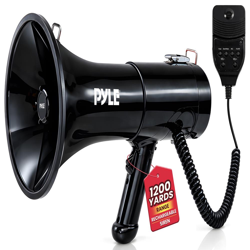 100W Megaphone Bullhorn, 1200 Yards Range, ABS Body