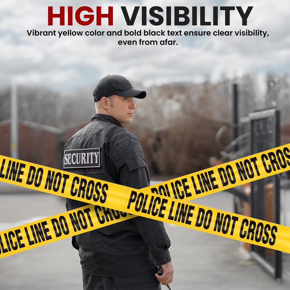 12 Pieces Caution Tape Roll High Visibility Polyethylene