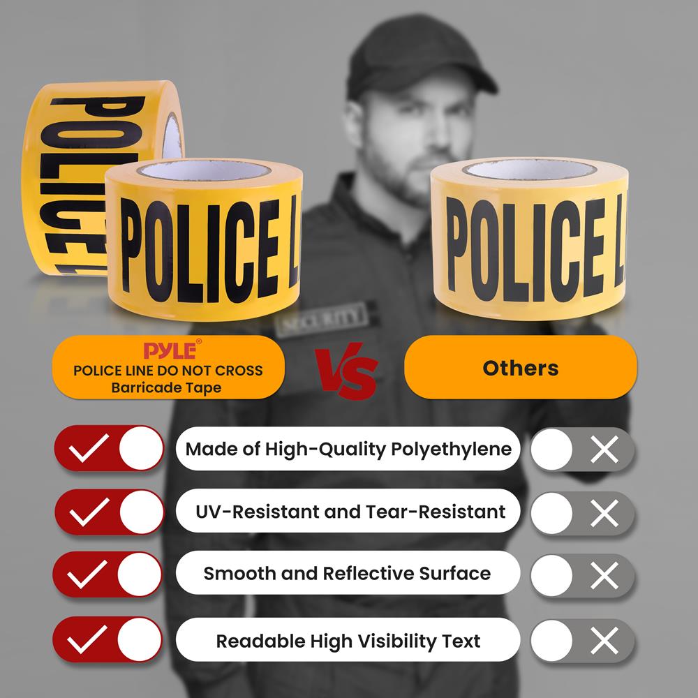 12 Pieces Caution Tape Roll High Visibility Polyethylene