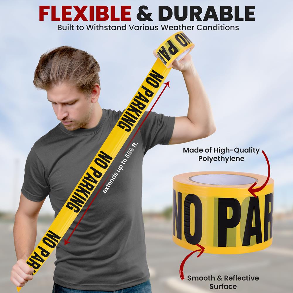 12 Pieces Caution Tape 656ft Roll High Visibility