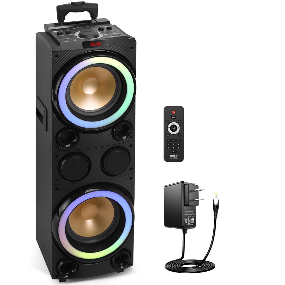 10" Portable Bluetooth Speaker - Karaoke Ready, LED Lights