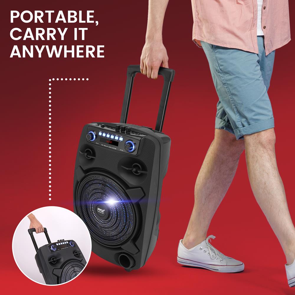 12" Portable Bluetooth PA Speaker 800W Rechargeable LED