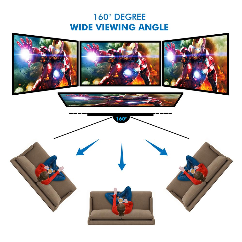 120" Portable Projector Screen, HD 16:9, Wrinkle-Resistant