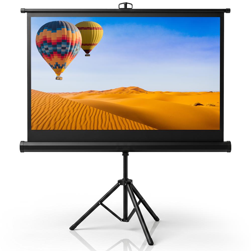 120" Portable Projector Screen - Quick Setup, Matte White