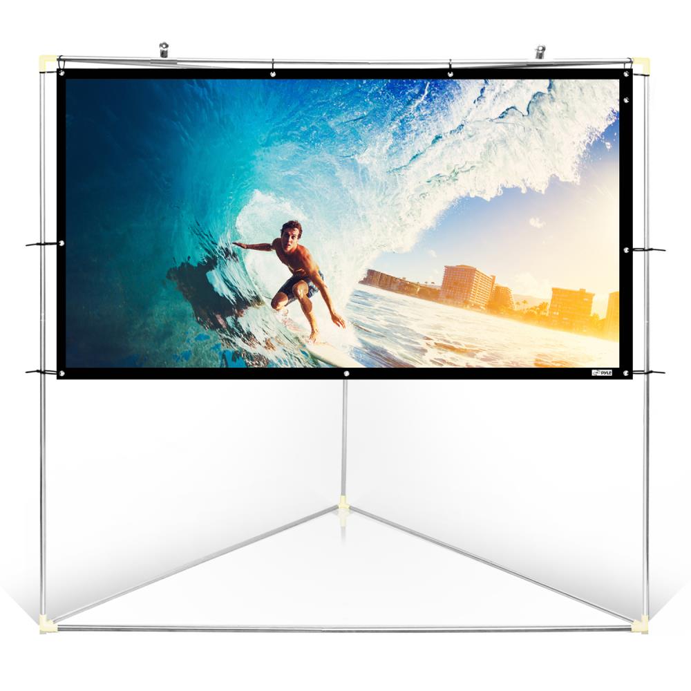100" Outdoor Projector Screen, Quick Setup, Matte White