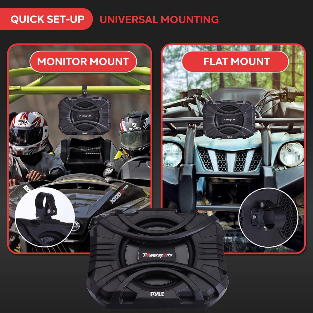 10" Marine Subwoofer 400W Waterproof Quick-Mount for UTVs