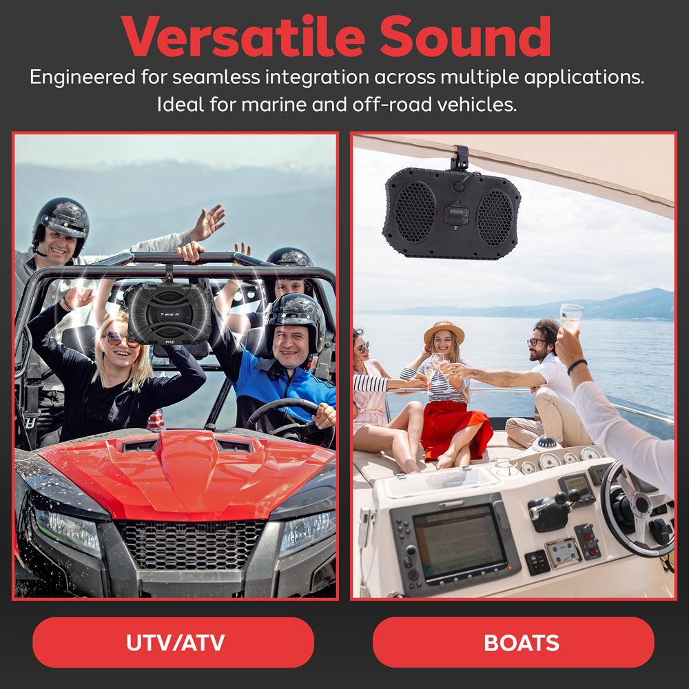10" Marine Subwoofer 400W Waterproof Quick-Mount for UTVs