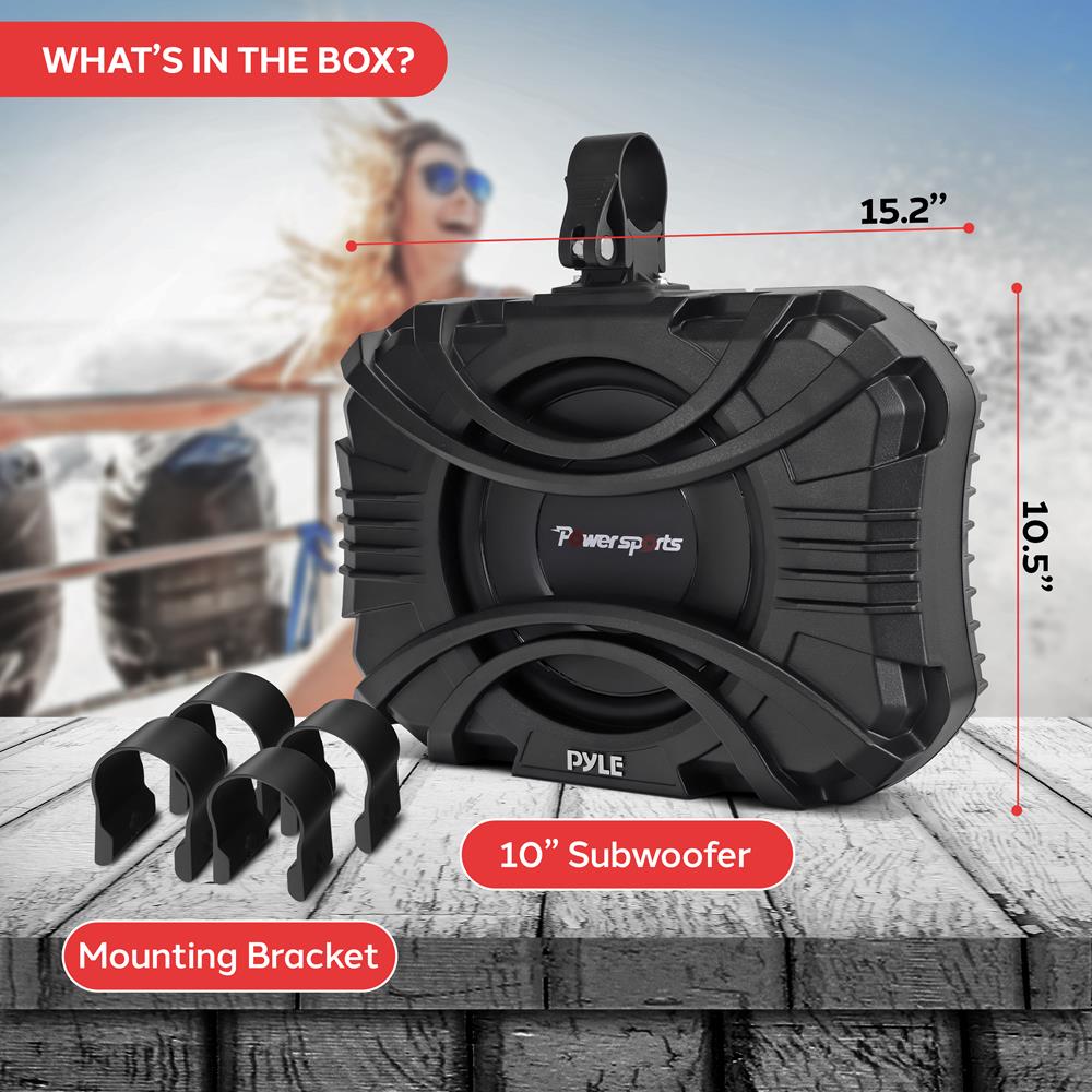 10" Marine Subwoofer 400W Waterproof Quick-Mount for UTVs