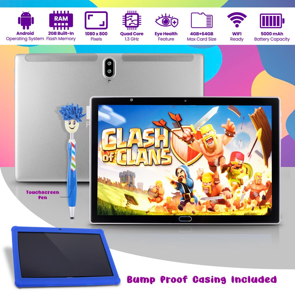 10.1" Full HD Android Tablet for Kids, Quad-Core