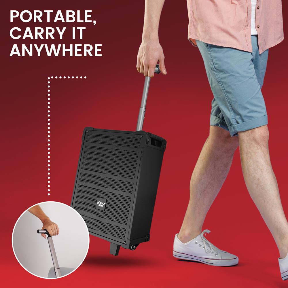 10" Portable Bluetooth Speaker System 600W Rechargeable