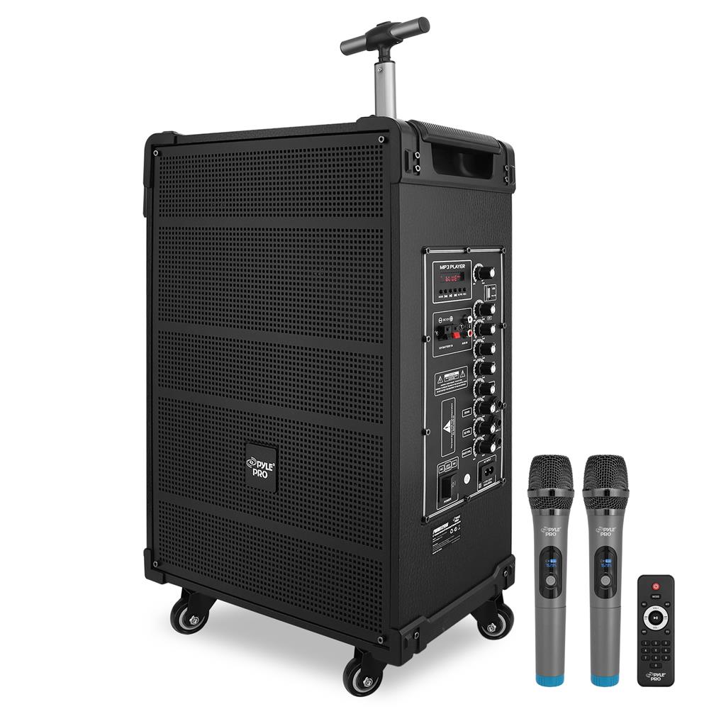 12" Portable Bluetooth Speaker System, Rechargeable, 800W