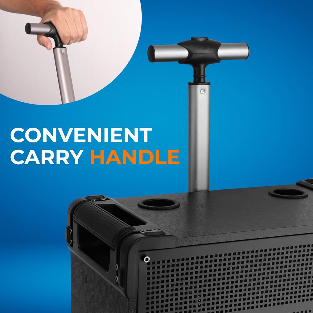 12" Portable Bluetooth Speaker System, Rechargeable, 800W