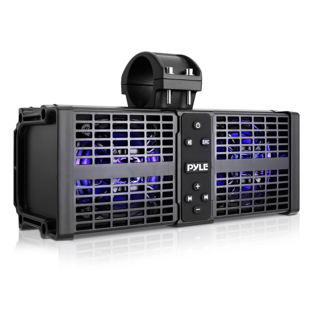 11" Powered Soundbar - Waterproof, Bluetooth, LED Lights