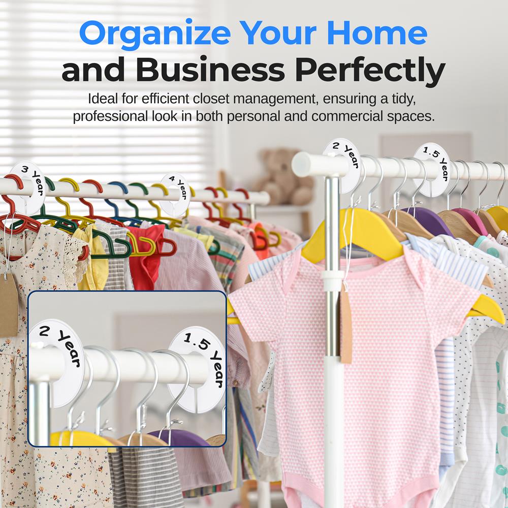 10-Piece White Plastic Hanger Dividers - Organize Closet