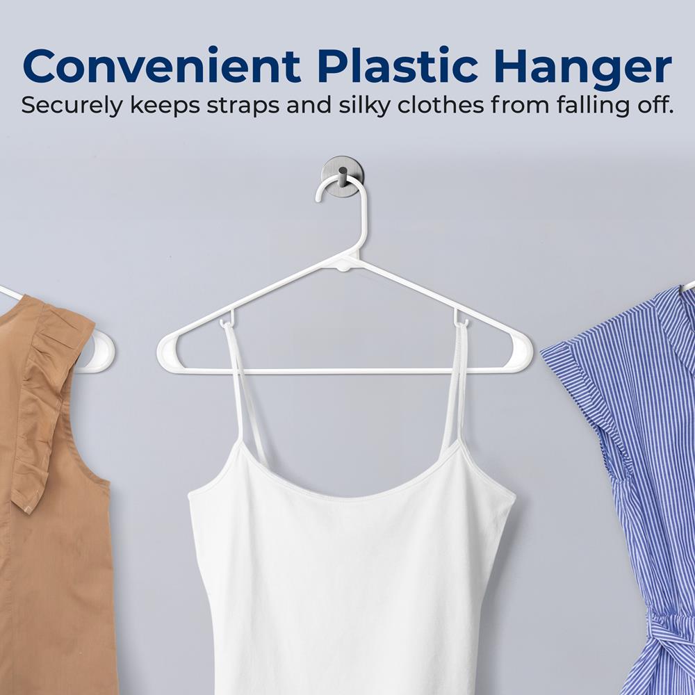 100-Pack Heavy Duty Plastic Hangers - Space-Saving