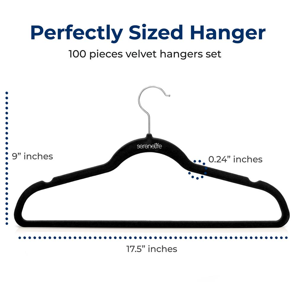 100-Pack Velvet Hangers Non-Slip Space-Saving Swivel Hook