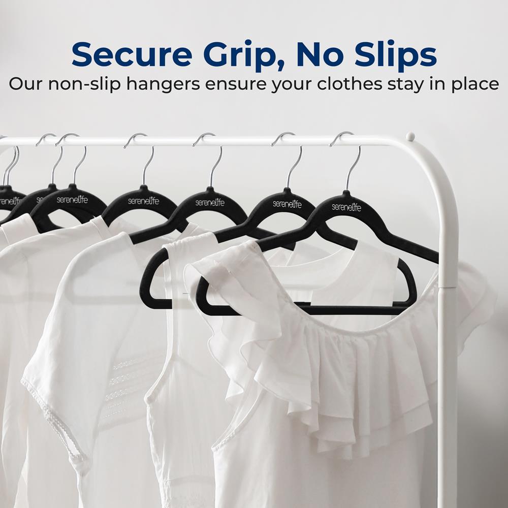 100-Pack Velvet Hangers Non-Slip Space-Saving Swivel Hook