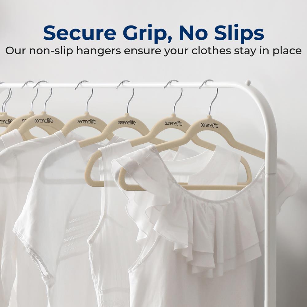 10 Pack Velvet Hangers - Non-Slip, Space-Saving, 360 Swivel
