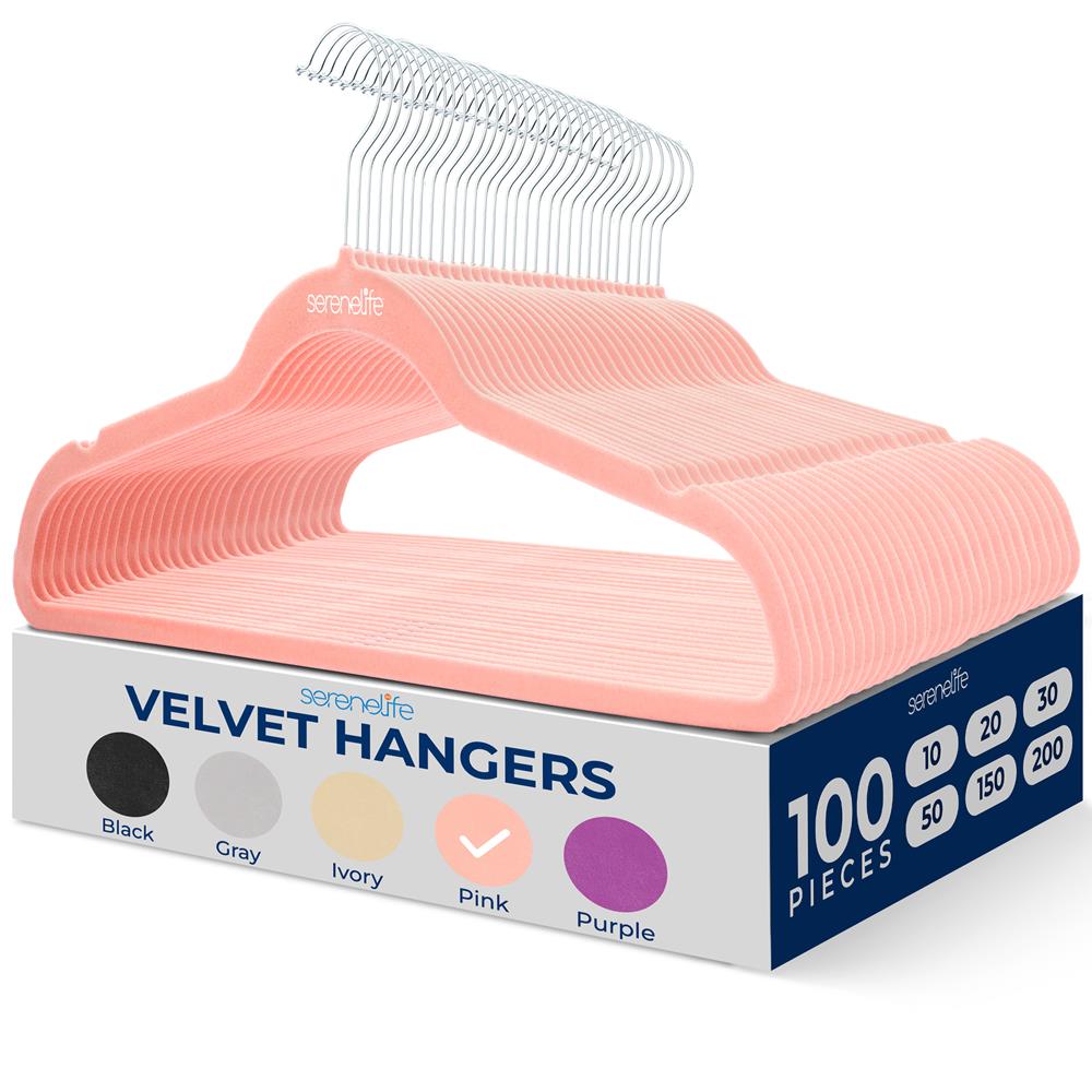 100 Velvet Hangers - Non-Slip, Space-Saving