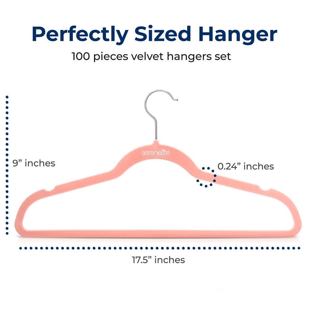 100 Velvet Hangers - Non-Slip, Space-Saving