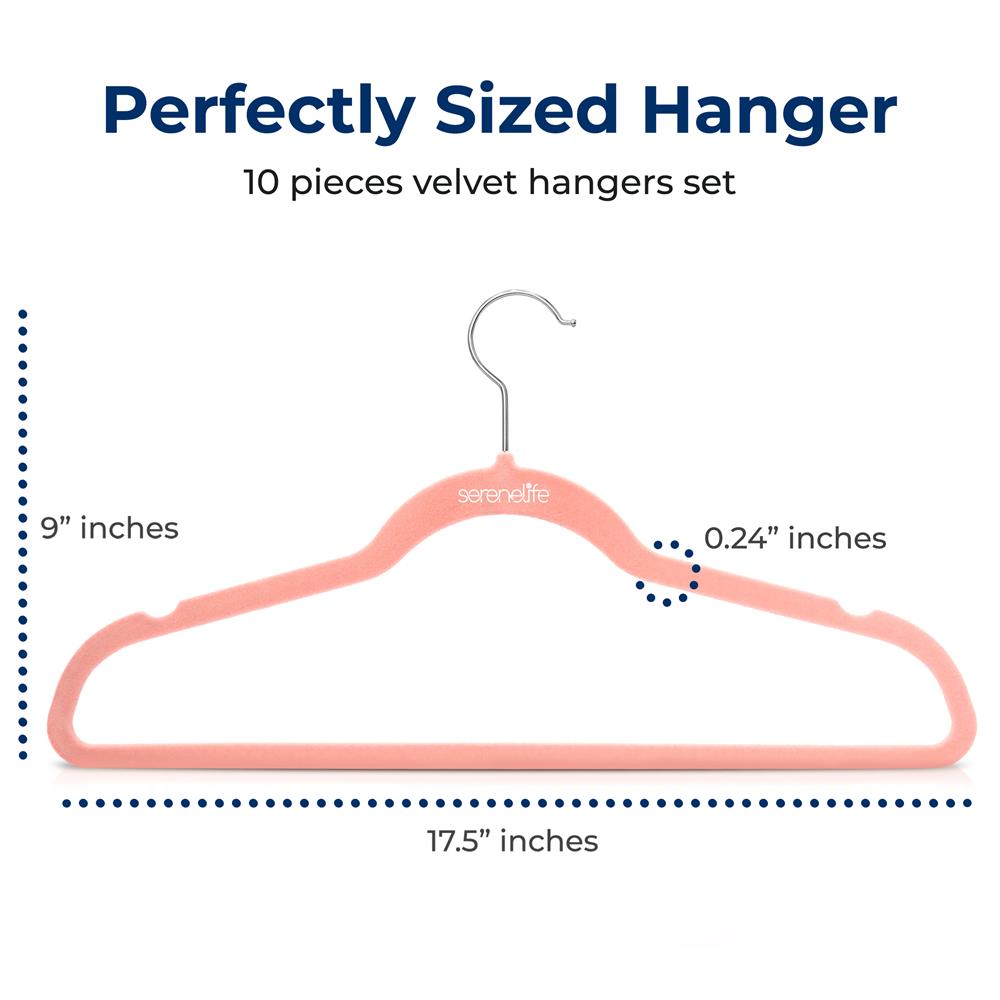 10-Pack Velvet Hangers Non-Slip Space-Saving 360 Swivel