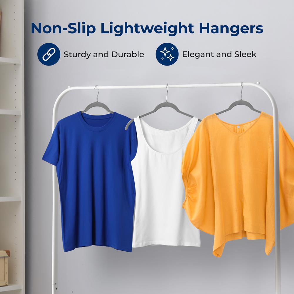 100-Pack Velvet Hangers, Non-Slip, Space-Saving, Swivel