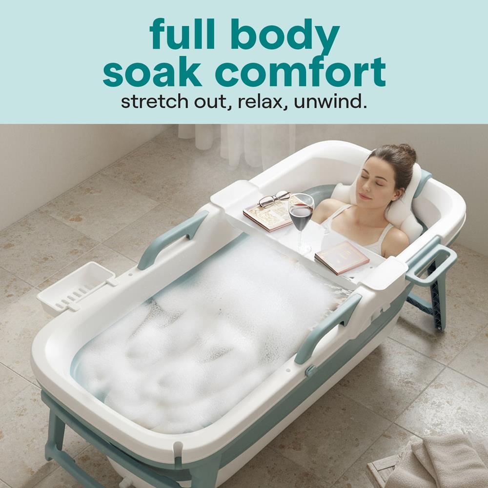 1.5M Foldable Bathtub Set - Includes Lid, Tray, Bag